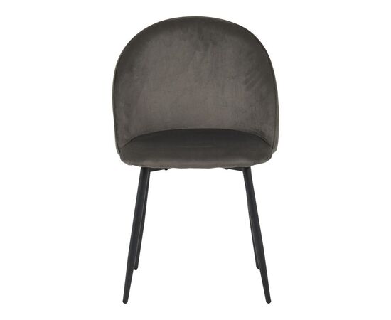 Καρέκλα Perch pakoworld βελούδο σε ανθρακί απόχρωση με μαύρα μεταλλικά πόδια 50x43x82εκ - ΚΑΡΕΚΛΕΣ - ΠΟΛΥΘΡΟΝΕΣ ΕΣ. στο Milonadakis.gr