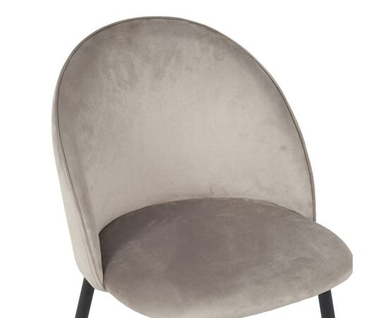 Καρέκλα Perch pakoworld βελούδο σε γκρι απόχρωση με μαύρα μεταλλικά πόδια 50x43x82εκ - ΚΑΡΕΚΛΕΣ - ΠΟΛΥΘΡΟΝΕΣ ΕΣ. στο Milonadakis.gr