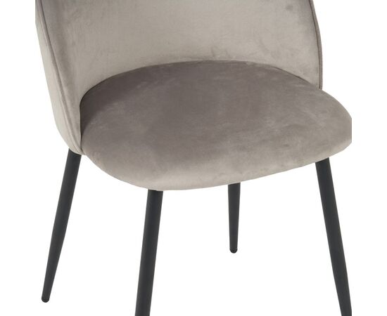 Καρέκλα Perch pakoworld βελούδο σε γκρι απόχρωση με μαύρα μεταλλικά πόδια 50x43x82εκ - ΚΑΡΕΚΛΕΣ - ΠΟΛΥΘΡΟΝΕΣ ΕΣ. στο Milonadakis.gr
