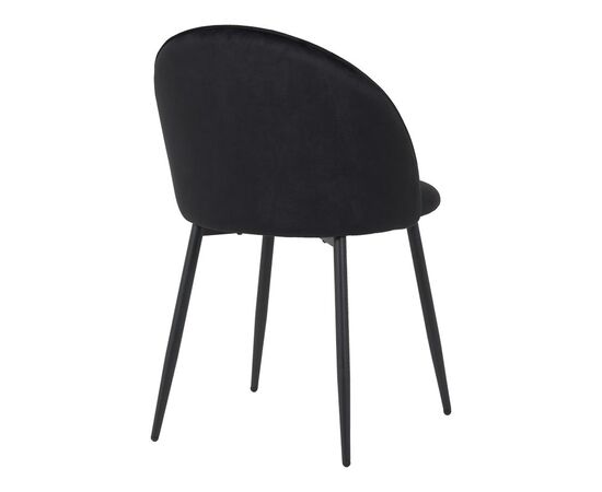 Καρέκλα Perch pakoworld βελούδο σε μαύρη απόχρωση με μαύρα μεταλλικά πόδια 50x43x82εκ - ΚΑΡΕΚΛΕΣ - ΠΟΛΥΘΡΟΝΕΣ ΕΣ. στο Milonadakis.gr