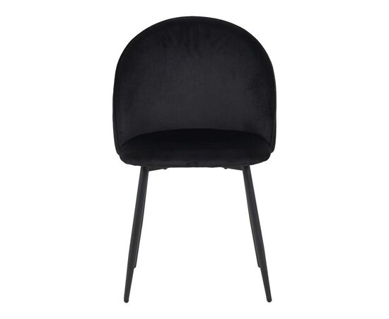 Καρέκλα Perch pakoworld βελούδο σε μαύρη απόχρωση με μαύρα μεταλλικά πόδια 50x43x82εκ - ΚΑΡΕΚΛΕΣ - ΠΟΛΥΘΡΟΝΕΣ ΕΣ. στο Milonadakis.gr