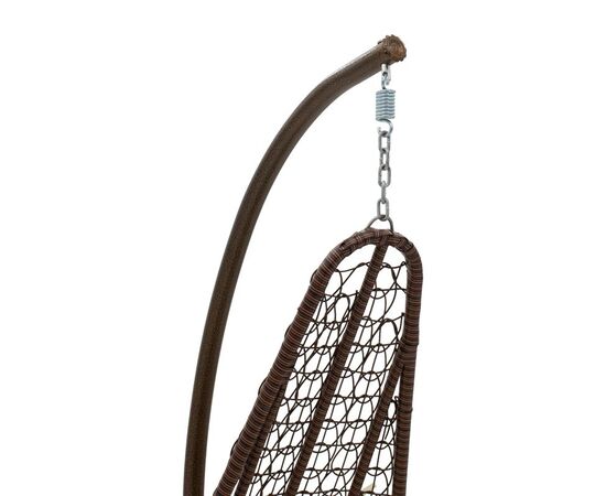 Κούνια Soleil pakoworld κρεμαστή μέταλλο καφέ-pp καφέ-μαξιλάρι μπεζ 103x83x200εκ - ΚΟΥΝΙΕΣ - ΦΩΛΙΕΣ στο Milonadakis.gr