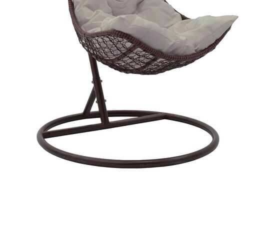 Κούνια Soleil pakoworld κρεμαστή μέταλλο καφέ-pp καφέ-μαξιλάρι μπεζ 103x83x200εκ - ΚΟΥΝΙΕΣ - ΦΩΛΙΕΣ στο Milonadakis.gr