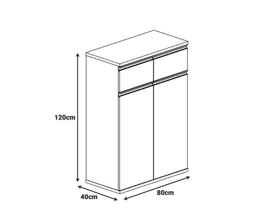 Ντουλάπια γραφείου επαγγελματικά Oscar pakoworld καρυδί-ανθρακί 200x40x120εκ - ΝΤΟΥΛΑΠΙΑ στο Milonadakis.gr