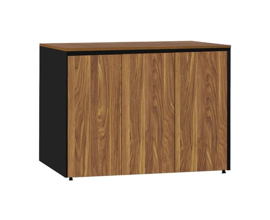 Ντουλάπια γραφείου χαμηλά επαγγελματικά Oscar pakoworld καρυδί-ανθρακί 240x40x80εκ - ΝΤΟΥΛΑΠΙΑ στο Milonadakis.gr