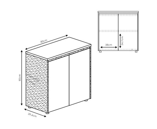 Ντουλάπια γραφείου χαμηλά επαγγελματικά Oscar pakoworld καρυδί-ανθρακί 160x40x80εκ - ΝΤΟΥΛΑΠΙΑ στο Milonadakis.gr