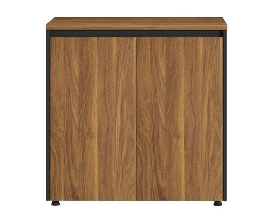 Ντουλάπια γραφείου χαμηλά επαγγελματικά Oscar pakoworld καρυδί-ανθρακί 200x40x80εκ - ΝΤΟΥΛΑΠΙΑ στο Milonadakis.gr