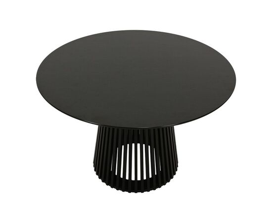 Τραπέζι Domonic pakoworld mdf σε μαύρη απόχρωση Φ120x75εκ - ΤΡΑΠΕΖΙΑ ΚΟΥΖΙΝΑΣ στο Milonadakis.gr