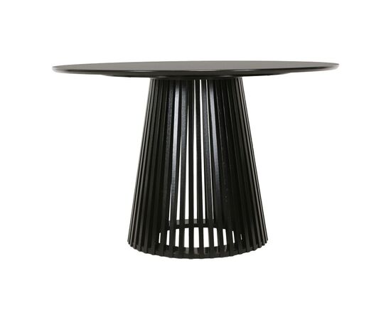 Τραπέζι Domonic pakoworld mdf σε μαύρη απόχρωση Φ120x75εκ - ΤΡΑΠΕΖΙΑ ΚΟΥΖΙΝΑΣ στο Milonadakis.gr