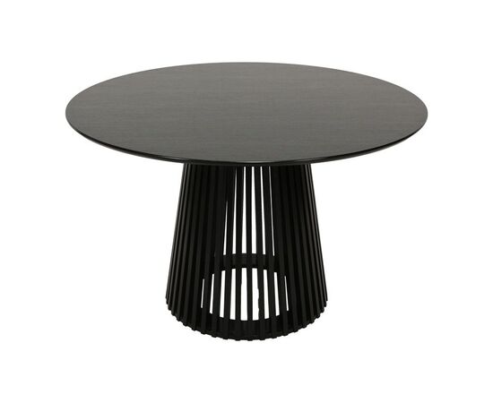 Τραπέζι Domonic pakoworld mdf σε μαύρη απόχρωση Φ120x75εκ - ΤΡΑΠΕΖΙΑ ΚΟΥΖΙΝΑΣ στο Milonadakis.gr