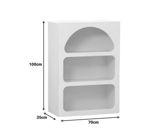 Βιβλιοθήκη-ραφιέρα Emersi pakoworld mdf σε λευκή απόχρωση 70x35x100εκ - ΟΡΓΑΝΩΣΗ ΣΠΙΤΙΟΥ στο Milonadakis.gr