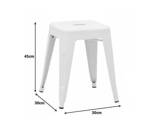 Σκαμπό Utopia pakoworld μέταλλο σε λευκή ματ απόχρωση 30x30x45εκ - ΠΟΥΦ - ΣΚΑΜΠΟ - ΜΠΑΟΥΛΟ στο Milonadakis.gr