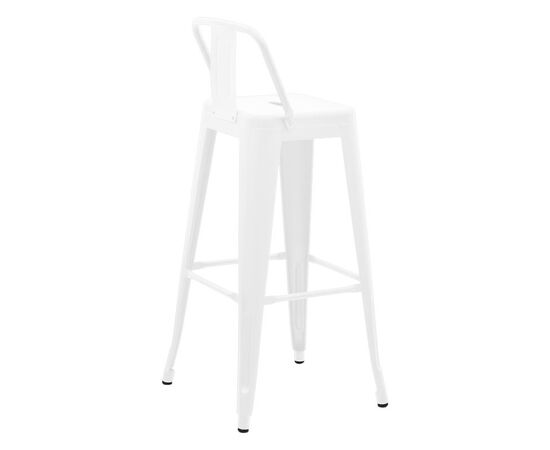Σκαμπό μπαρ με πλάτη Utopia pakoworld μέταλλο σε λευκή ματ απόχρωση 42x42x97εκ - ΠΟΥΦ - ΣΚΑΜΠΟ - ΜΠΑΟΥΛΟ στο Milonadakis.gr