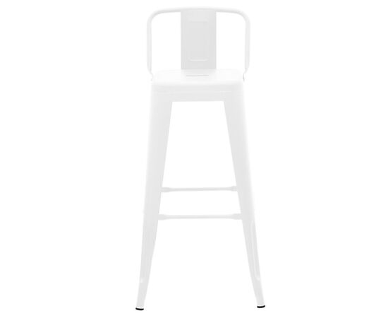 Σκαμπό μπαρ με πλάτη Utopia pakoworld μέταλλο σε λευκή ματ απόχρωση 42x42x97εκ - ΠΟΥΦ - ΣΚΑΜΠΟ - ΜΠΑΟΥΛΟ στο Milonadakis.gr