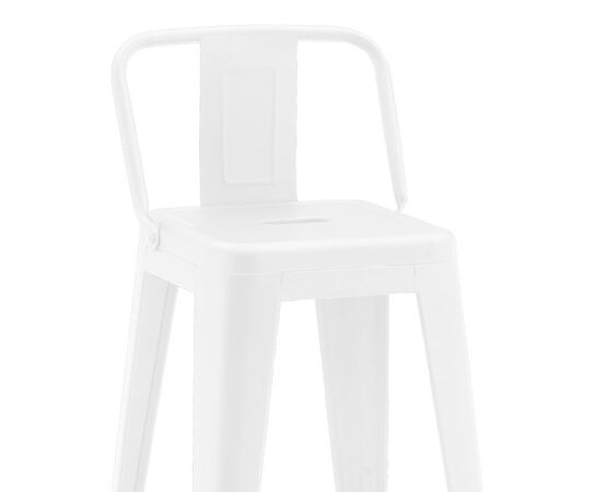 Σκαμπό μπαρ μεσαίου ύψους με πλάτη Utopia pakoworld μέταλλο σε λευκή ματ απόχρωση 42x42x86εκ - ΠΟΥΦ - ΣΚΑΜΠΟ - ΜΠΑΟΥΛΟ στο Milonadakis.gr