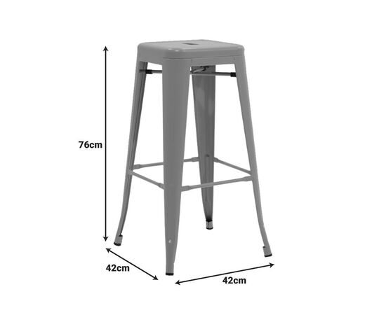 Σκαμπό μπαρ Utopia pakoworld μέταλλο σε λαδί απόχρωση 42x42x76εκ - ΣΚΑΜΠΟ ΜΠΑΡ στο Milonadakis.gr