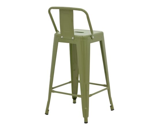 Σκαμπό μπαρ μεσαίου ύψους με πλάτη Utopia pakoworld μέταλλο σε λαδί απόχρωση 42x42x86εκ - ΣΚΑΜΠΟ ΜΠΑΡ στο Milonadakis.gr