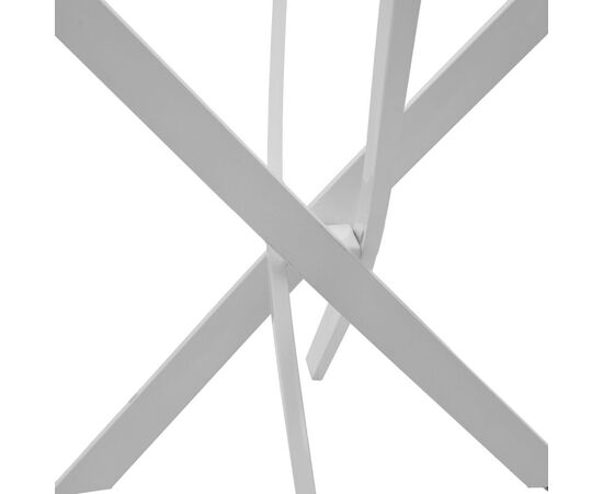 Τραπέζι Antoro pakoworld γυαλί και μεταλλικά πόδια σε λευκή απόχρωση Φ80x75εκ - ΤΡΑΠΕΖΙΑ ΚΟΥΖΙΝΑΣ στο Milonadakis.gr