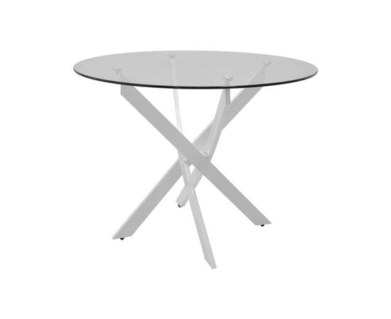 Τραπέζι Antoro pakoworld γυαλί και μεταλλικά πόδια σε λευκή απόχρωση Φ80x75εκ - ΤΡΑΠΕΖΙΑ ΚΟΥΖΙΝΑΣ στο Milonadakis.gr
