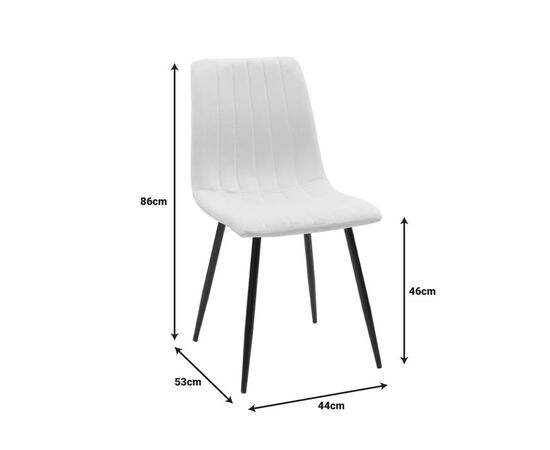 Καρέκλα Noor pakoworld μαύρο ύφασμα και μεταλλικό πόδι 44x53x86εκ - ΚΑΡΕΚΛΕΣ - ΠΟΛΥΘΡΟΝΕΣ ΕΣ. στο Milonadakis.gr