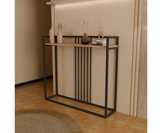 Κονσόλα Convida pakoworld oak με μαύρο μεταλλικό σκελετό 100x25x90εκ - ΣΥΡΤΑΡΙΕΡΕΣ - ΤΟΥΑΛΕΤΕΣ στο Milonadakis.gr