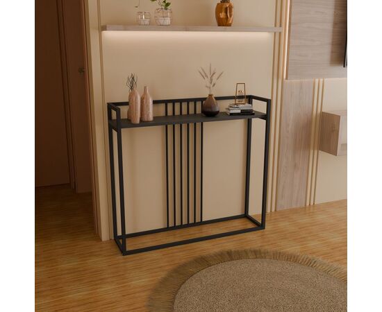 Κονσόλα Convida pakoworld ανθρακί με μαύρο μεταλλικό σκελετό 100x25x90εκ - ΣΥΡΤΑΡΙΕΡΕΣ - ΤΟΥΑΛΕΤΕΣ στο Milonadakis.gr