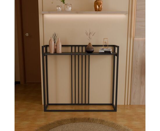 Κονσόλα Convida pakoworld ανθρακί με μαύρο μεταλλικό σκελετό 100x25x90εκ - ΣΥΡΤΑΡΙΕΡΕΣ - ΤΟΥΑΛΕΤΕΣ στο Milonadakis.gr