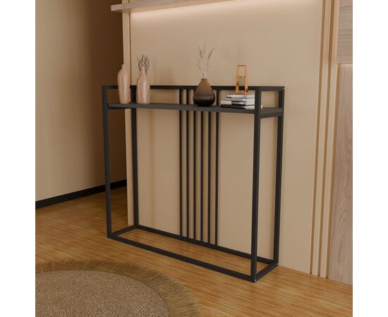 Κονσόλα Convida pakoworld ανθρακί με μαύρο μεταλλικό σκελετό 100x25x90εκ - ΣΥΡΤΑΡΙΕΡΕΣ - ΤΟΥΑΛΕΤΕΣ στο Milonadakis.gr