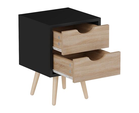 Κομοδίνο Selma pakoworld σε μαύρη-sonoma απόχρωση 29.7x29.7x45εκ - ΚΟΜΟΔΙΝΑ στο Milonadakis.gr