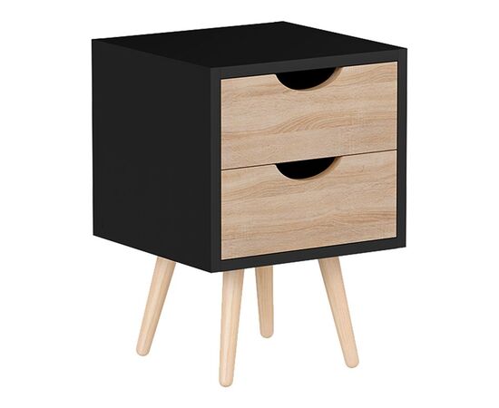 Κομοδίνο Selma pakoworld σε μαύρη-sonoma απόχρωση 29.7x29.7x45εκ - ΚΟΜΟΔΙΝΑ στο Milonadakis.gr