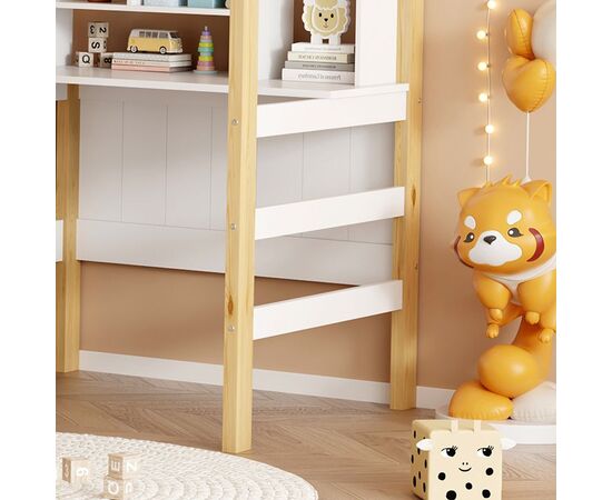 Παιδικό κρεβάτι Bedria pakoworld τ.Montessori ξύλο σε λευκή-φυσική απόχρωση 190x90εκ - ΠΑΙΔΙΚΟ ΔΩΜΑΤΙΟ στο Milonadakis.gr