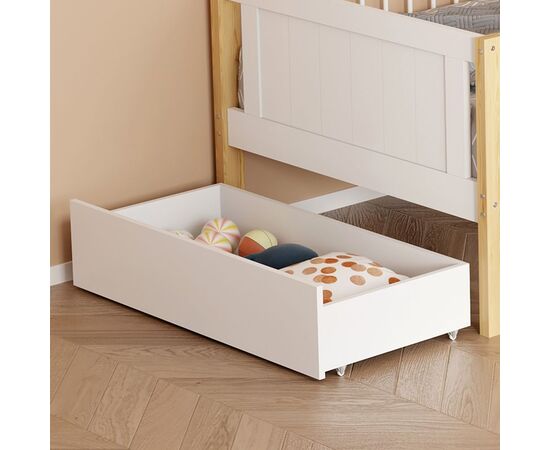 Παιδικό κρεβάτι Bedria pakoworld τ.Montessori ξύλο σε λευκή-φυσική απόχρωση 190x90εκ - ΠΑΙΔΙΚΟ ΔΩΜΑΤΙΟ στο Milonadakis.gr