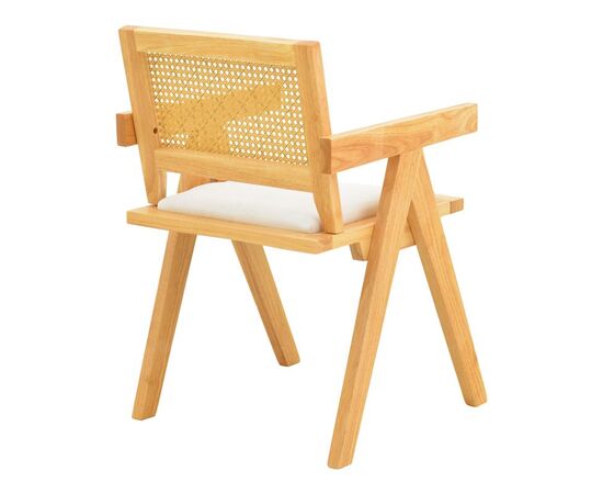 Πολυθρόνα Winslow pakoworld rubberwood σε φυσική απόχρωση-ύφασμα λευκό 51x54x80εκ - ΚΑΡΕΚΛΕΣ - ΠΟΛΥΘΡΟΝΕΣ στο Milonadakis.gr