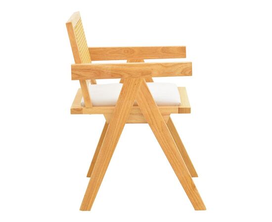 Πολυθρόνα Winslow pakoworld rubberwood σε φυσική απόχρωση-ύφασμα λευκό 51x54x80εκ - ΚΑΡΕΚΛΕΣ - ΠΟΛΥΘΡΟΝΕΣ στο Milonadakis.gr