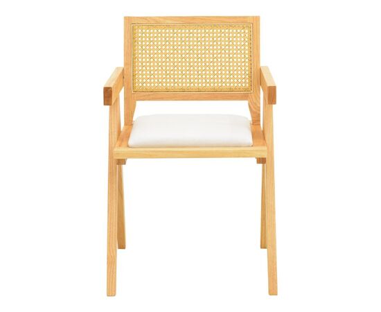 Πολυθρόνα Winslow pakoworld rubberwood σε φυσική απόχρωση-ύφασμα λευκό 51x54x80εκ - ΚΑΡΕΚΛΕΣ - ΠΟΛΥΘΡΟΝΕΣ στο Milonadakis.gr