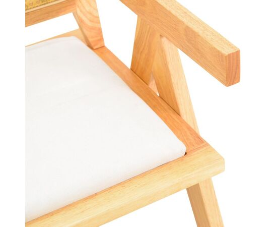 Πολυθρόνα Winslow pakoworld rubberwood σε φυσική απόχρωση-ύφασμα λευκό 51x54x80εκ - ΚΑΡΕΚΛΕΣ - ΠΟΛΥΘΡΟΝΕΣ στο Milonadakis.gr