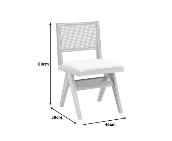 Καρέκλα Winslow pakoworld rubberwood σε φυσική απόχρωση-ύφασμα λευκό 46x58x80εκ - ΚΑΡΕΚΛΕΣ - ΠΟΛΥΘΡΟΝΕΣ ΕΣ. στο Milonadakis.gr