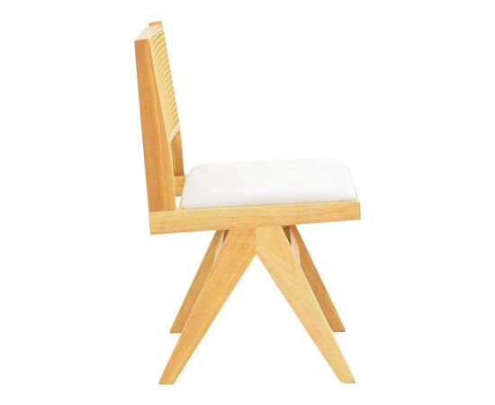 Καρέκλα Winslow pakoworld rubberwood σε φυσική απόχρωση-ύφασμα λευκό 46x58x80εκ - ΚΑΡΕΚΛΕΣ - ΠΟΛΥΘΡΟΝΕΣ ΕΣ. στο Milonadakis.gr