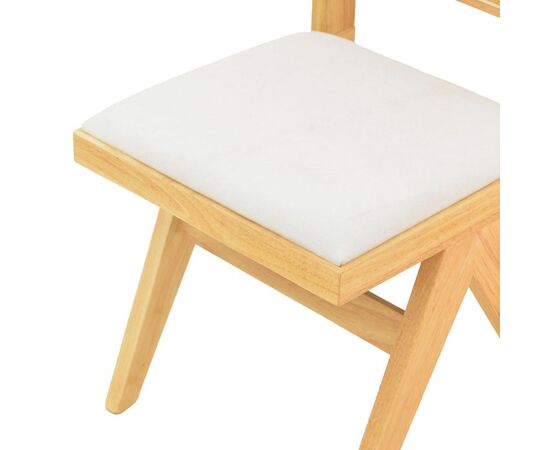 Καρέκλα Winslow pakoworld rubberwood σε φυσική απόχρωση-ύφασμα λευκό 46x58x80εκ - ΚΑΡΕΚΛΕΣ - ΠΟΛΥΘΡΟΝΕΣ ΕΣ. στο Milonadakis.gr