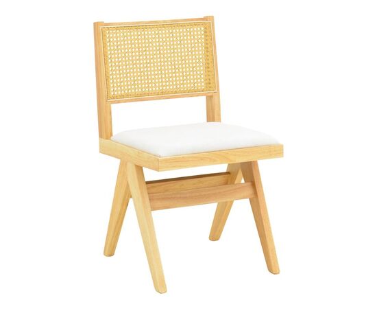 Καρέκλα Winslow pakoworld rubberwood σε φυσική απόχρωση-ύφασμα λευκό 46x58x80εκ - ΚΑΡΕΚΛΕΣ - ΠΟΛΥΘΡΟΝΕΣ ΕΣ. στο Milonadakis.gr