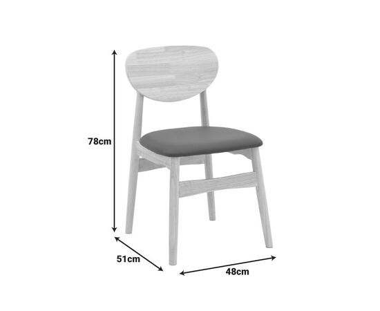 Καρέκλα Cardith pakoworld rubberwood-plywood σε φυσική απόχρωση-pu μαύρο 48x51x78εκ - ΚΑΡΕΚΛΕΣ - ΠΟΛΥΘΡΟΝΕΣ ΕΣ. στο Milonadakis.gr