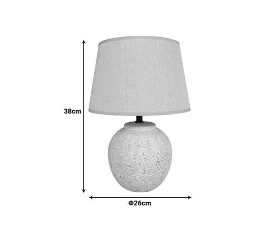 Επιτραπέζιο φωτιστικό Lurata Inart Ε27 κεραμικό σε μπεζ απόχρωση Φ26x38εκ - ΕΠΙΤΡΑΠΕΖΙΑ ΦΩΤΙΣΤΙΚΑ στο Milonadakis.gr