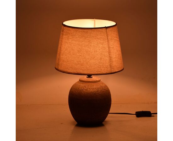 Επιτραπέζιο φωτιστικό Lurata Inart Ε27 κεραμικό σε γκρι antique-μπεζ απόχρωση Φ26x38εκ - ΕΠΙΤΡΑΠΕΖΙΑ ΦΩΤΙΣΤΙΚΑ στο Milonadakis.gr