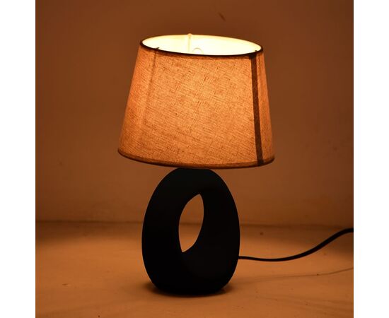 Επιτραπέζιο φωτιστικό Collie Inart Ε14 κεραμικό σε μαύρο-μπεζ απόχρωση Φ18x29εκ - ΕΠΙΤΡΑΠΕΖΙΑ ΦΩΤΙΣΤΙΚΑ στο Milonadakis.gr