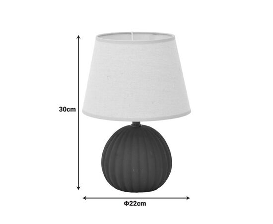 Επιτραπέζιο φωτιστικό Melanie Inart Ε14 κεραμικό σε μαύρο- μπεζ απόχρωση Φ22x30εκ - ΕΠΙΤΡΑΠΕΖΙΑ ΦΩΤΙΣΤΙΚΑ στο Milonadakis.gr