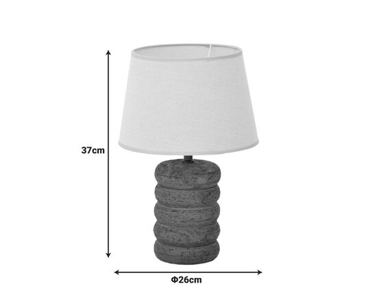 Επιτραπέζιο φωτιστικό Graike Inart Ε27 κεραμικό σε μαύρο-μπεζ απόχρωση Φ26x37εκ - ΕΠΙΤΡΑΠΕΖΙΑ ΦΩΤΙΣΤΙΚΑ στο Milonadakis.gr