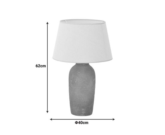 Επιτραπέζιο φωτιστικό Barout Inart Ε27 κεραμικό σε γκρι antique- μπεζ απόχρωση Φ40x62εκ - ΕΠΙΤΡΑΠΕΖΙΑ ΦΩΤΙΣΤΙΚΑ στο Milonadakis.gr