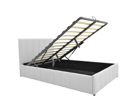 Κρεβάτι Snuggle pakoworld με αποθηκευτικό χώρο ύφασμα γκρι 120x200εκ - ΚΡΕΒΑΤΙΑ στο Milonadakis.gr