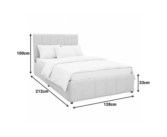 Κρεβάτι Snuggle pakoworld με αποθηκευτικό χώρο ύφασμα γκρι 120x200εκ - ΚΡΕΒΑΤΙΑ στο Milonadakis.gr