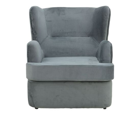 Πολυθρόνα Regalo pakoworld βελούδο σε ανθρακί απόχρωση 75x88x85εκ - ΚΑΡΕΚΛΕΣ - ΠΟΛΥΘΡΟΝΕΣ ΕΣ. στο Milonadakis.gr